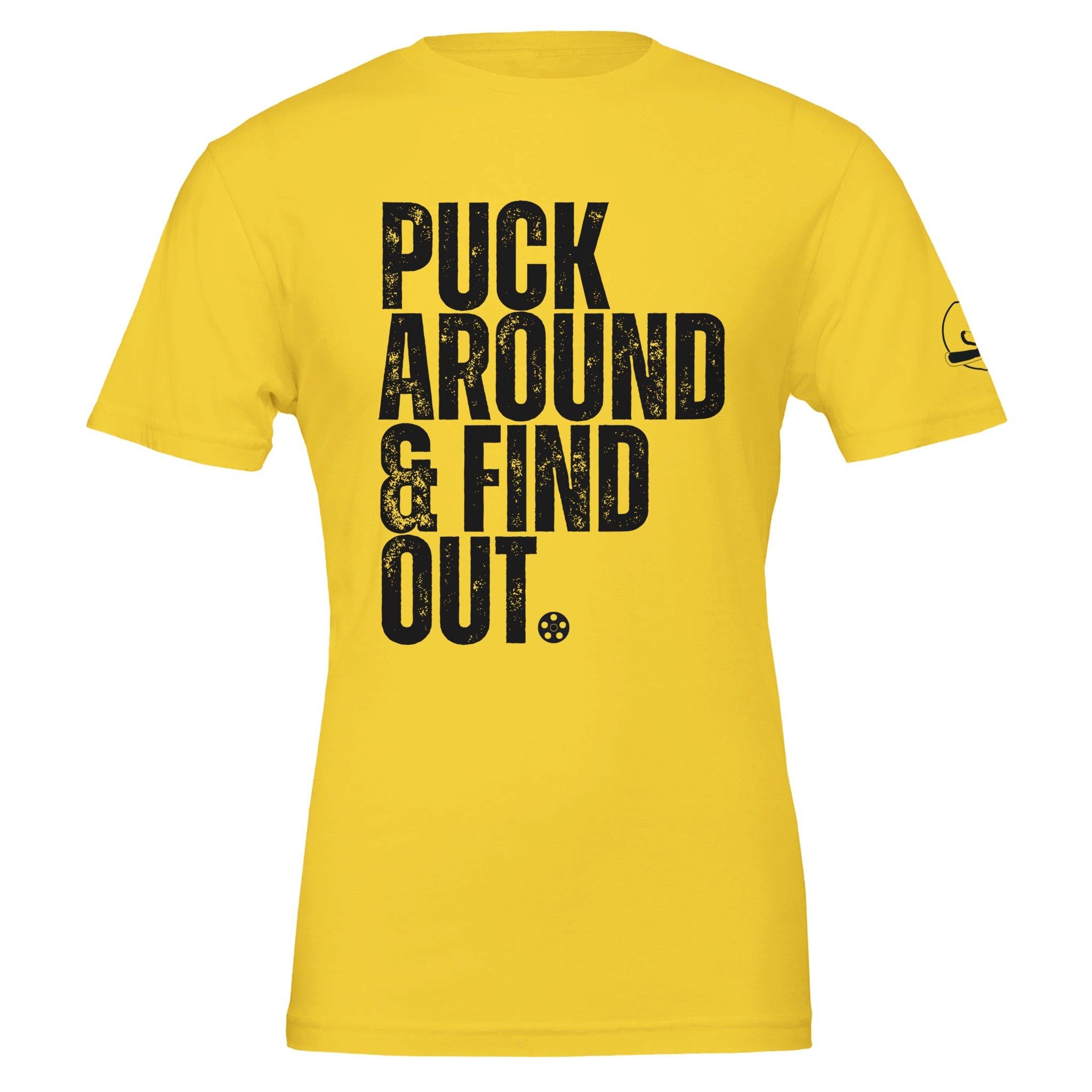 Puckaround & Find Out Premium Unisex Crewneck T-shirt – Wraparound