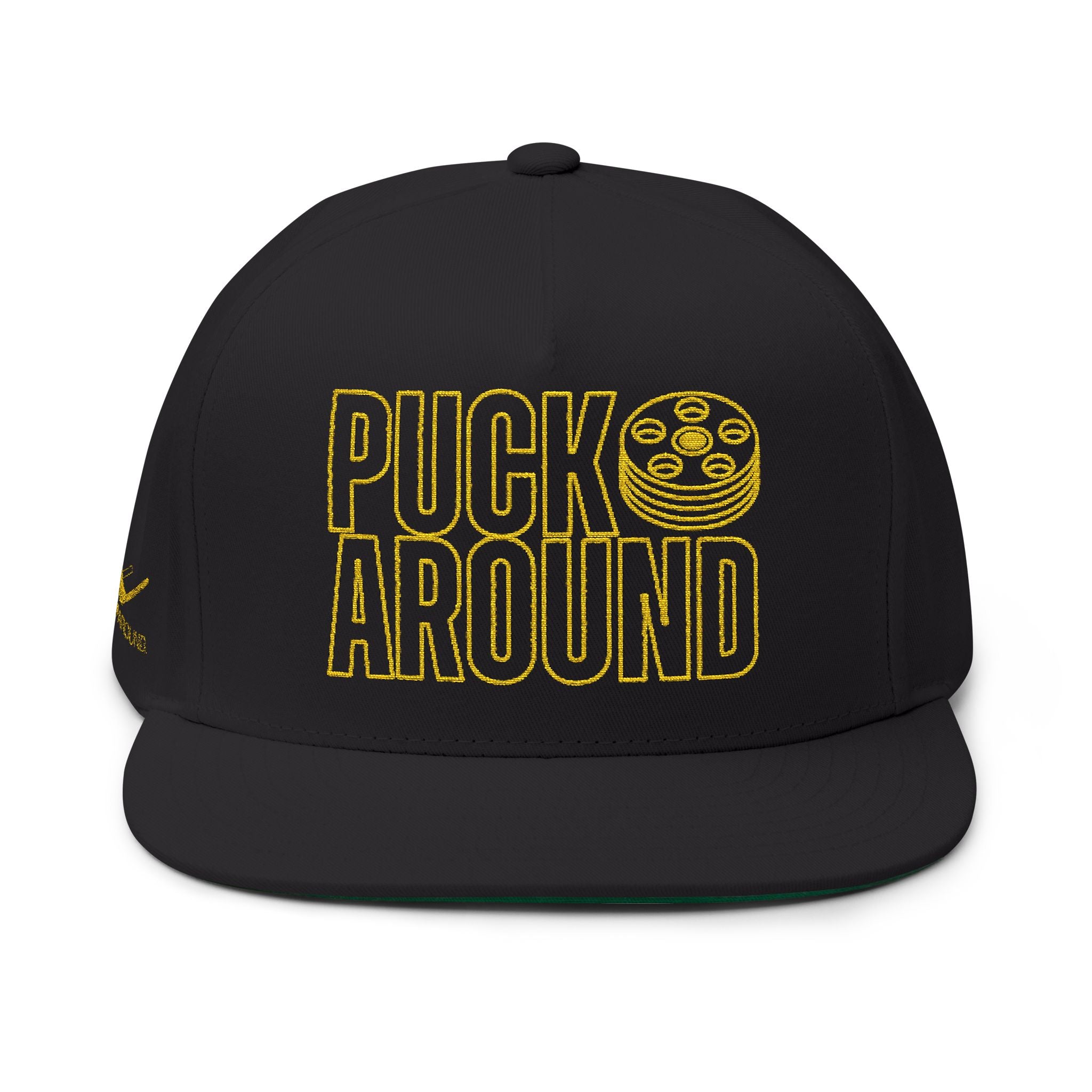 Puckaround Wordmark Flat-Brim Snapback