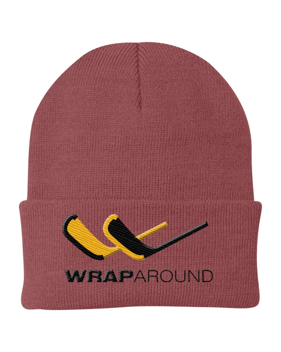 side image of YUPOONG CUFFED BEANIE MAHROON COLOR